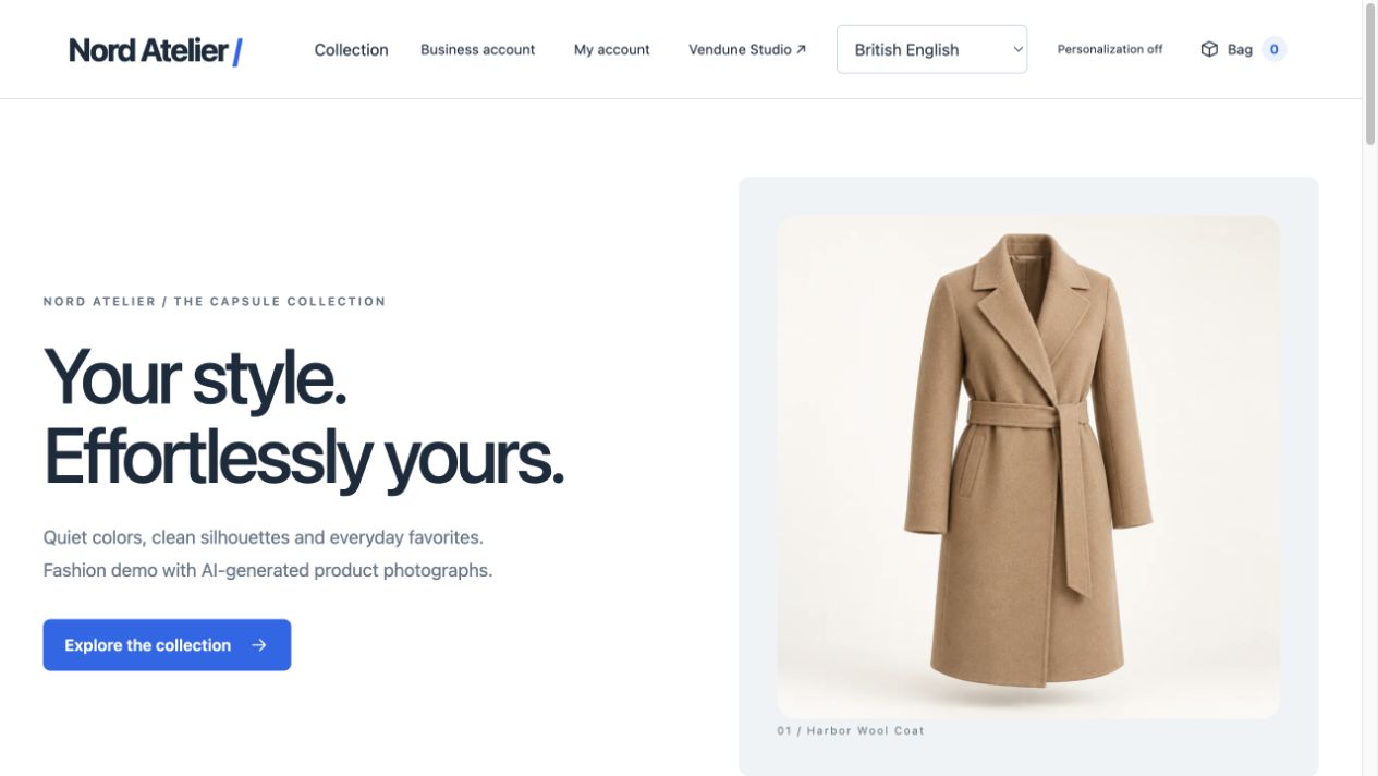Category navigation, real fashion product cards and authoritative prices
