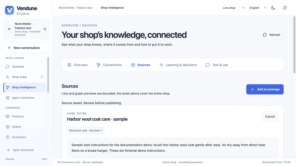 Review the source, open its publication decision and confirm customer eligibility