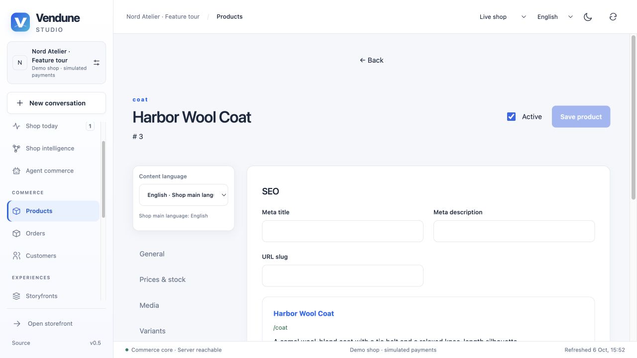 Localized SEO metadata and slug controls