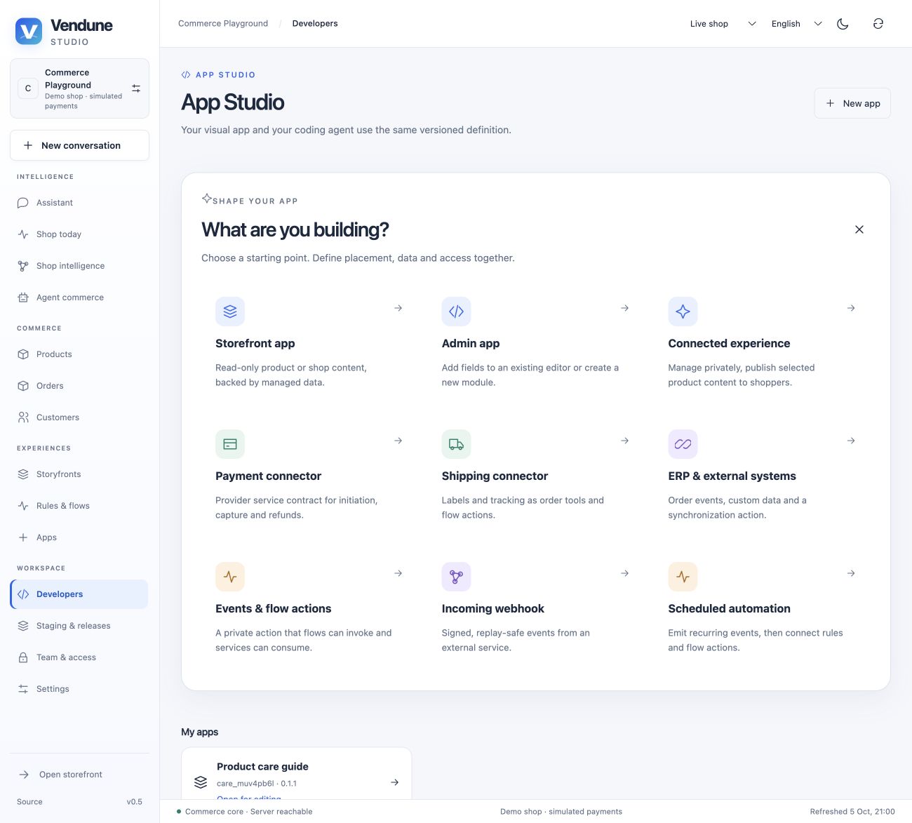 Nine app assistants